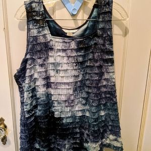 Shimmering blue top Croft & Barrow XL NEW YEAR TOP